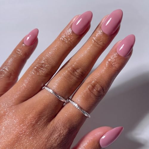 ohora Gel Press On Nails - Mauve Pink, Medium Oval, 30 Tips