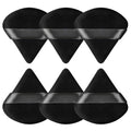 Pimoys Powder Puffs 6 Pack Triangle Round Makeup Puff Black