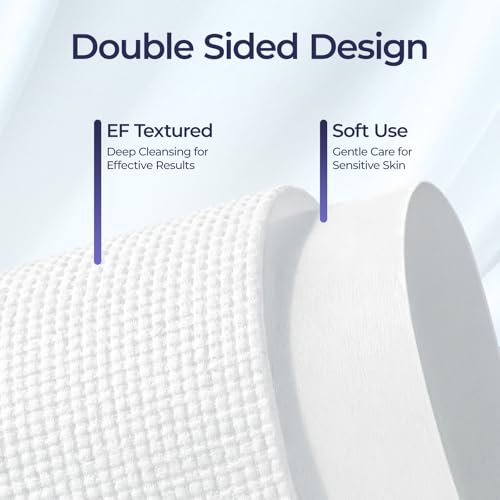 ECOLOOK Disposable Face Towel XL-60 Count Upgraded Thick Facial Towels, Ultra Soft Clean Face Towels Disposable, 10"x12" & 90 GSM, Ideal for Sensitive Skin?-1 PACK