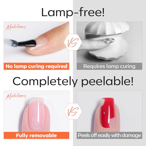 Modelones Non-UV Peel Off Base Coat for Gel Nails - Quick Dry, 10ml