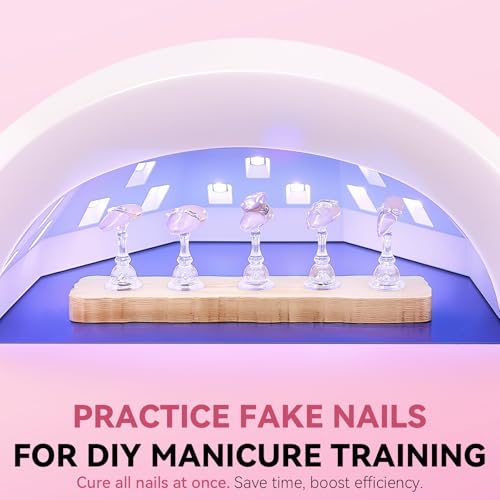 Magnetic Nail Practice Stand Set for Press On Nails - 3 Display Stands & Tape