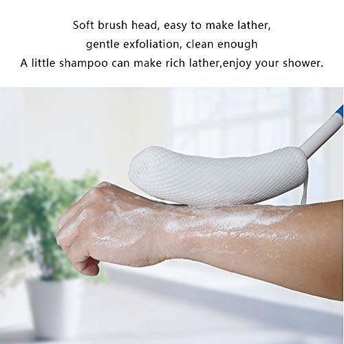 Long Handle Bath Brush for Seniors & Elderly with Anti-Slip Grip