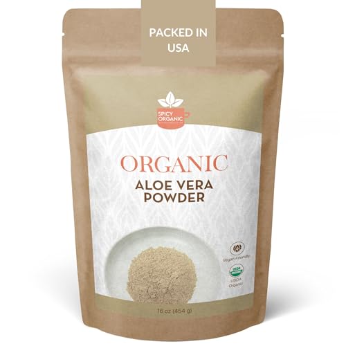 Organic Aloe Vera Powder for Skin & Hair ? 16 oz. - Aloe Barbadensis - Nourishing Face Mask for Natural Beauty, USDA Certified Organic & Non-GMO