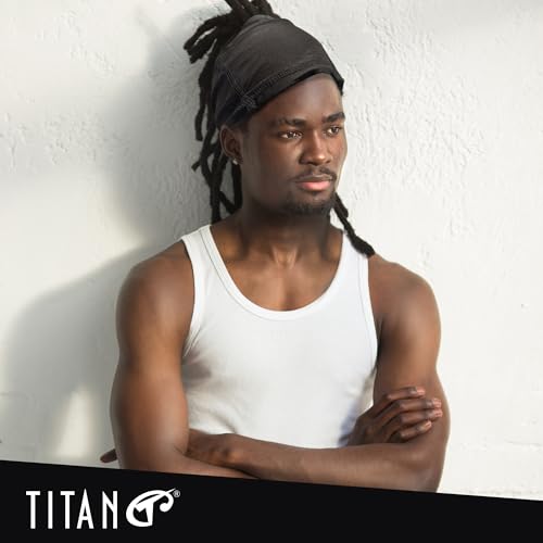 Titan Spandex Headband for Dreadlocks and Braids - Black