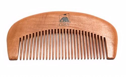 G.B.S 3n1 Professional Men's Beard and Mustache Trimming Styling 4" Scissors Beard Wood Comb and Mustache Comb