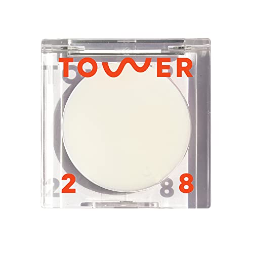 Tower 28 SuperDew Highlighter Balm - Clear, Shimmer-Free Face Luminizer for Glass Skin - Non-Comedogenic Highlighter Makeup for Sensitive Skin - Multi-Purpose Dewy Face Balm - Vegan (0.16 oz)