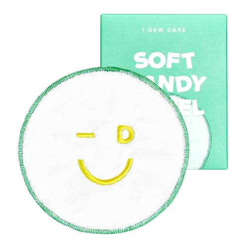 I DEW CARE - Soft Handy Towel | Fast Absorbent, for Hand and Face, Travel Size, Toiletries, Quick Dry, Facial Skincare Washcloth, Reusable Face Pads, Washable Microfiber, 1 CT