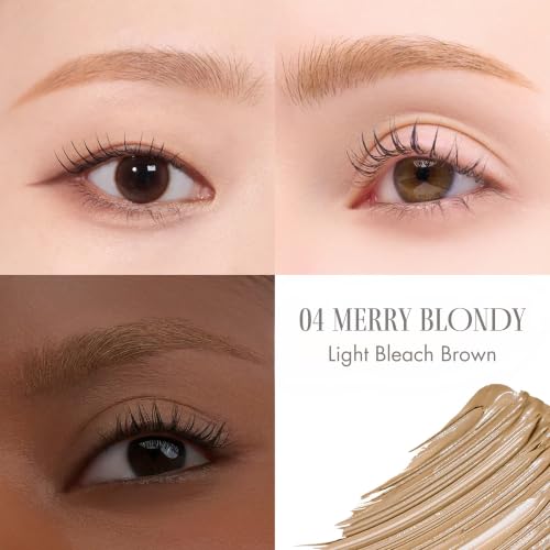 rom&nd Han All Brow Cara MERRY BLONDY Natural Volumizing Eyebrow Mascara for Bleached & Light Hair