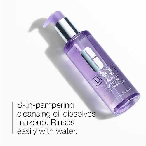 Clinique Take The Day Off Cleansing Oil Makeup Remover | Dissolves Makeup + Sunscreen | For All Skin Types, 6.7 Fl Oz