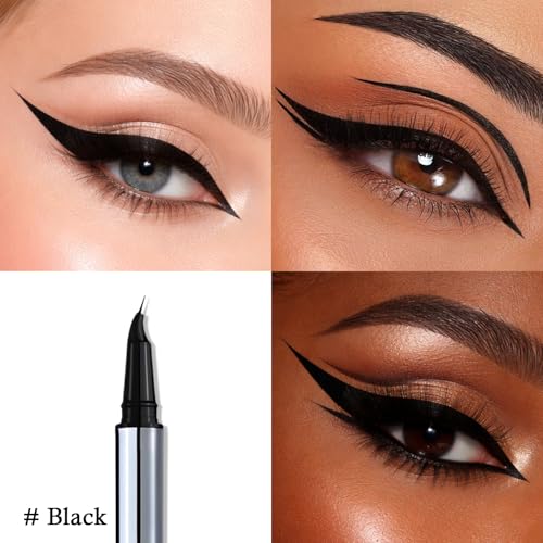 Waterproof Black Liquid Eyeliner with Micro Angled Tip