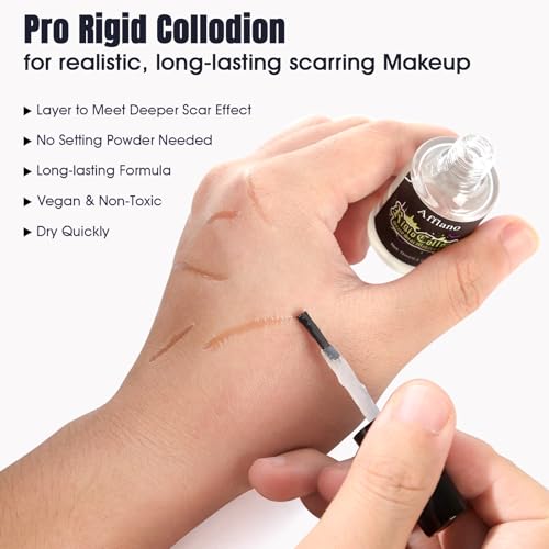Rigid Collodion Scar Makeup Kit with Remover - Professional FX