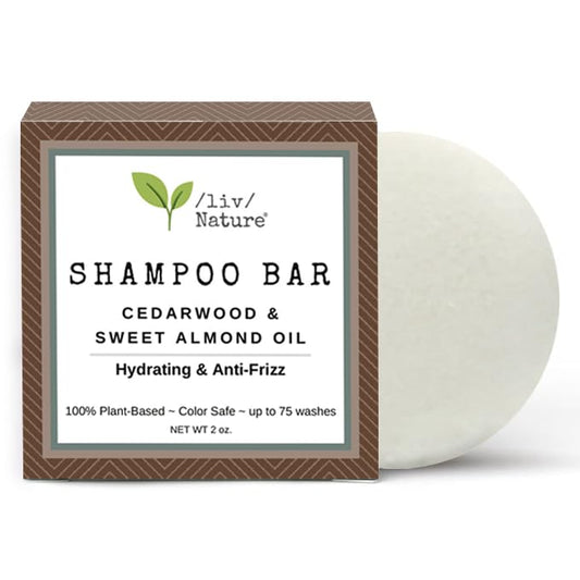 /liv/Nature Shampoo Bar | Growth, Volume, Thickening for Thinning Hair | Rosemary, Biotin, Castor Oil | Travel Essential | Made in USA 1-pk