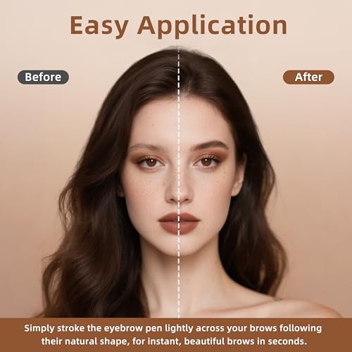 Waterproof Eyebrow Pen Microblading Brow Pen Dark Brown