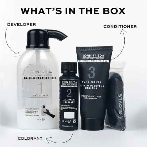 John Frieda Precision Foam Colour, Light Natural Brown 6N, Full-coverage Hair Color Kit, Anti-Fade Gray Coverage, Deep Color Saturation Hair Dye, Pack of 2