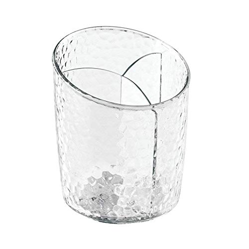 InterDesign Rain Cosmetic Organizer Cup for Vanity Cabinet, Clear