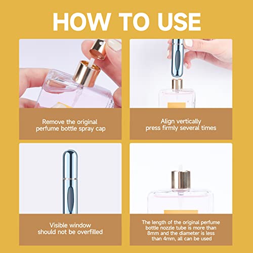 Yamadura 5ml Refillable Perfume Atomizer Bottles, 4-Pack