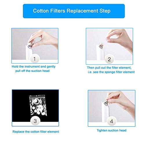 Microdermabrasions Filters, 500pcs Microdermabrasion Cotton Filters Replacement Cotton Sponge Replacement Filter Round Filtering Pads for Blackhead Removal Beauty Machine(15mm)