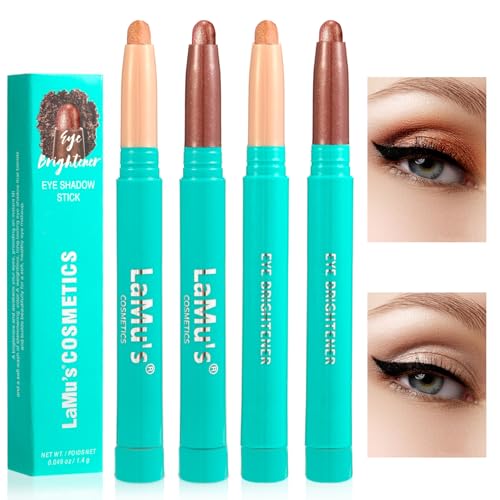 LaMu'S Eyeshadow Stick 2-Pack - Waterproof Glitter Highlighter