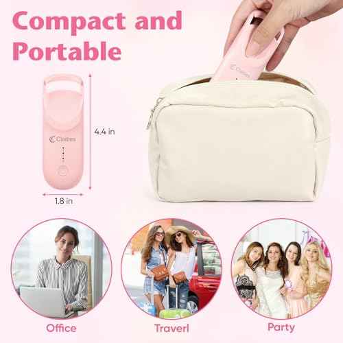 Heated Eyelash Curler - 10s Heat, 3s Curl, Mini Burn-Proof Design with Heat Sensitive Silicone Pad, 24H Hold to Style Natural Eyelashes Dual-Temp Control & Type-C Recharge