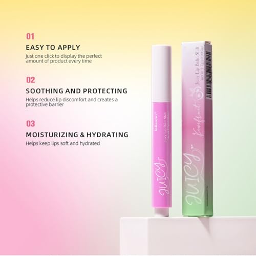 MAEPEOR Tinted Lip Balm 6 Colors Moisturizing Lip Balm Hydrating Changing Lip Gloss for Lip Care and Dry Lip (01 Rose)