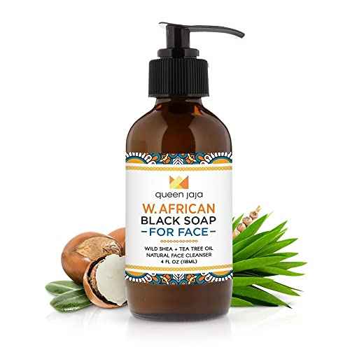 Black Soap for Face | Cleanser + Face Wash | West African Blend | Natural Simple Ingredients in Small Batches African Soap 4 oz