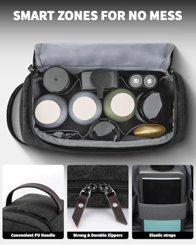 ZOMFELT Dual Layer Canvas Toiletry Bag for Men