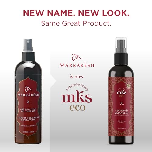 MKS eco X - Leave-In Treatment & Detangler - Moroccan Argan Oil, Hemp Seed Oil - Vegan & Cruelty Free