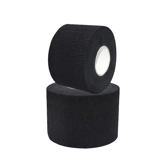 UUYYEO 2 Rolls Black Neck Paper Strips Barber Neck Band Hair Wrap Paper Styling Strips Hair Cutting Supplies for Salon Barber Shop