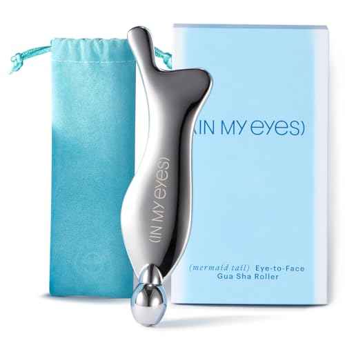 In My Eyes Gua Sha Tool for Face & Eye, Stainless Steel Gua Sha Facial Massager Tool for Reduce Puffiness, Ease Facial Tension & Promote Lymphatic Drainage