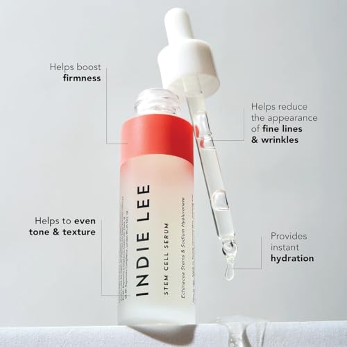 Indie Lee Stem Cell Serum - Rejuvenating Botanicals for Face with Bamboo Extract + Hyaluronic Acid to Combat Visible Signs of Aging, Hydrate + Moisturize (1oz / 30ml)