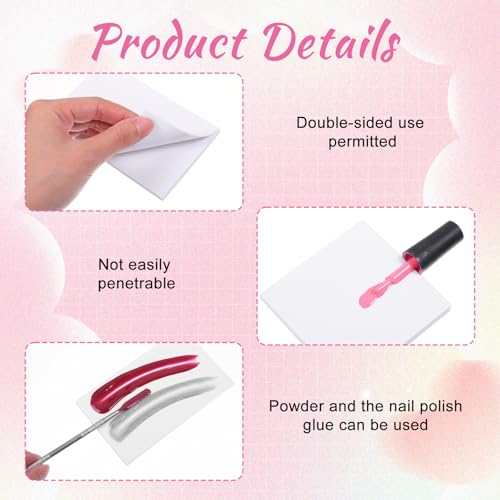 150 Sheets Nail Art Palette Paper, 3 Sizes Disposable