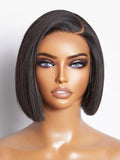 8" Blunt Bob Wig Human Hair Glueless HD Lace
