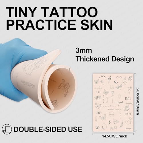 Guapa 3mm Tattoo Practice Skin Double-Sided Silicone Pad