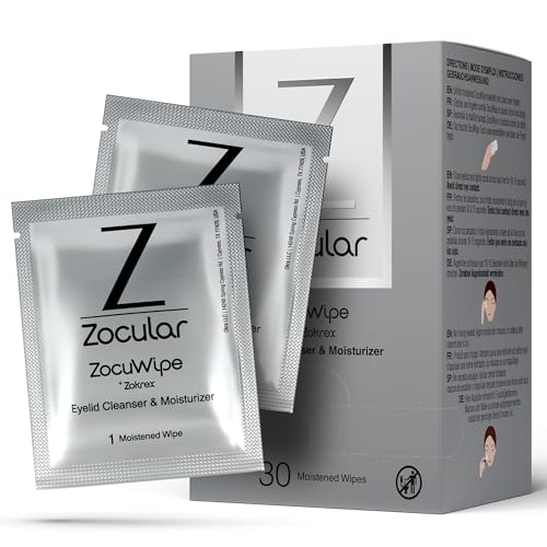 Zocular Zocuwipe Eyelid Wipes, 30 Count | Okra-Based Gentle Cleansing