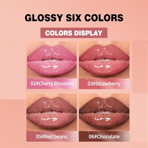 4-Color Tinted Lip Gloss Set with Hydrating Serum