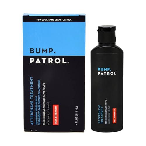 Bump Patrol Maximum Strength Aftershave Treatment Serum ? Razor Bump Stopper and Ingrown Hair Treatment for Men and Women, Fast Acting Formula - 4 oz (Pack of 1)