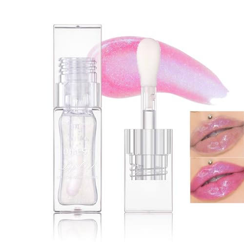 Magic Color Changing Moisturizing Lip Glow Oil, 2024 New Plumping Glitter Color Changing Lip Oil, Hydrating Lip Gloss Lip Balm Nourishing Lip Care Non-sticky Lip Oil