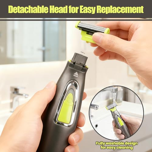 Beard Trimmer for Men, Rechargeable Mens Grooming Kit Washable Mens Electric Razors for Shaving Face, Beard, Mustache Trimmer and Hair Clippers, Double Sided Tooth Razors Face Trimmer for Men