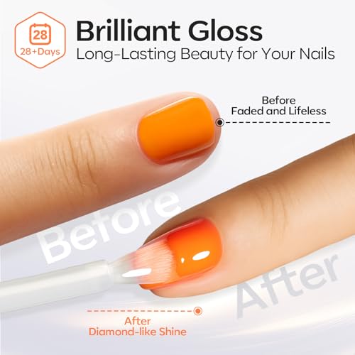 Modelones Gel Nail Polish Base & Top Coat Set 15ml