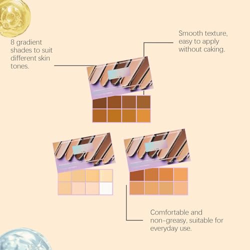 8-Color Soft Matte Concealer Palette - Waterproof Full Coverage