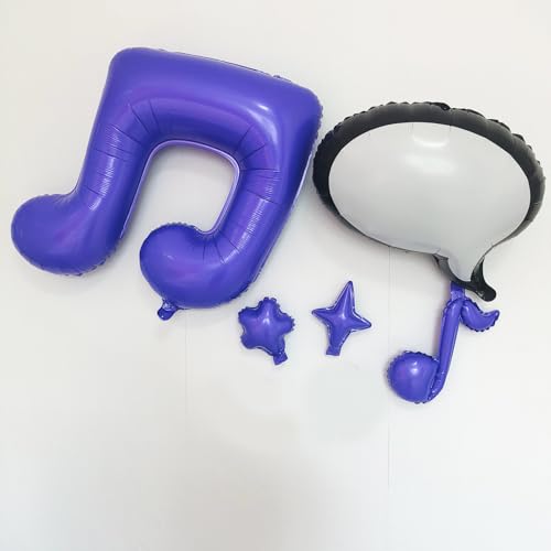 K-Pop Music Note & Guitar Foil Balloons Set for Parties