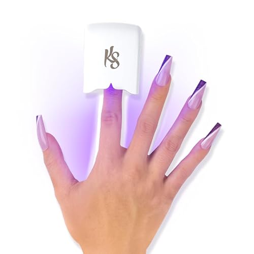 Kiara Sky UV Nail Lamp, LED Nail Lamp, Cordless & Rechargeable Nail Dryer Flash Cure UV Light Bundle - Minilamp with Sensor + Molding Gel