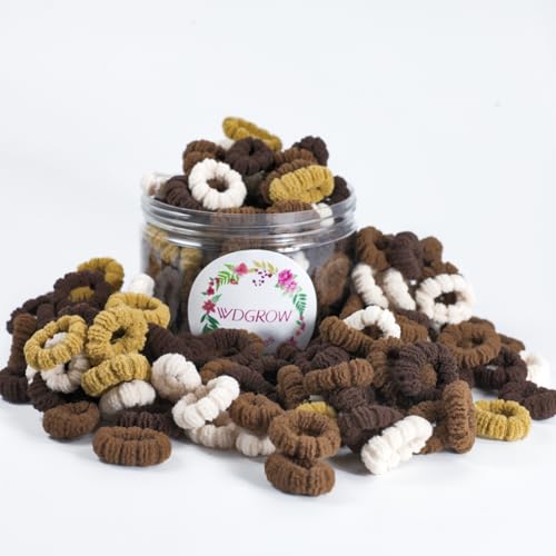 Small Hair Ties for Toddlers & Fine Hair, 100pcs Soft Cotton