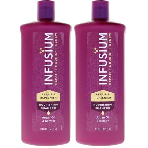 Infusium Moisturize and Replenish Professional Shampoo - 33.8oz - Avocado and Olive Oil (Pack of 2)