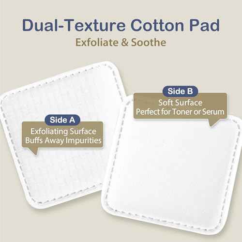 Ourmed Life Large Cotton Pads for Makeup Removal, Soft & Lint-Free Face Pads with Pressed Seam Design, Durable Makeup Remover Pads for Facial Cleansing on All Skin Types, 3x3 Inch, 120 Count