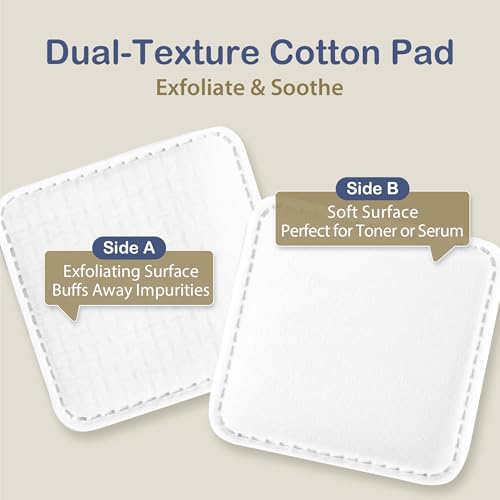 Ourmed Life Large Cotton Pads - Soft, Lint-Free 3x3 Makeup Remover Squares
