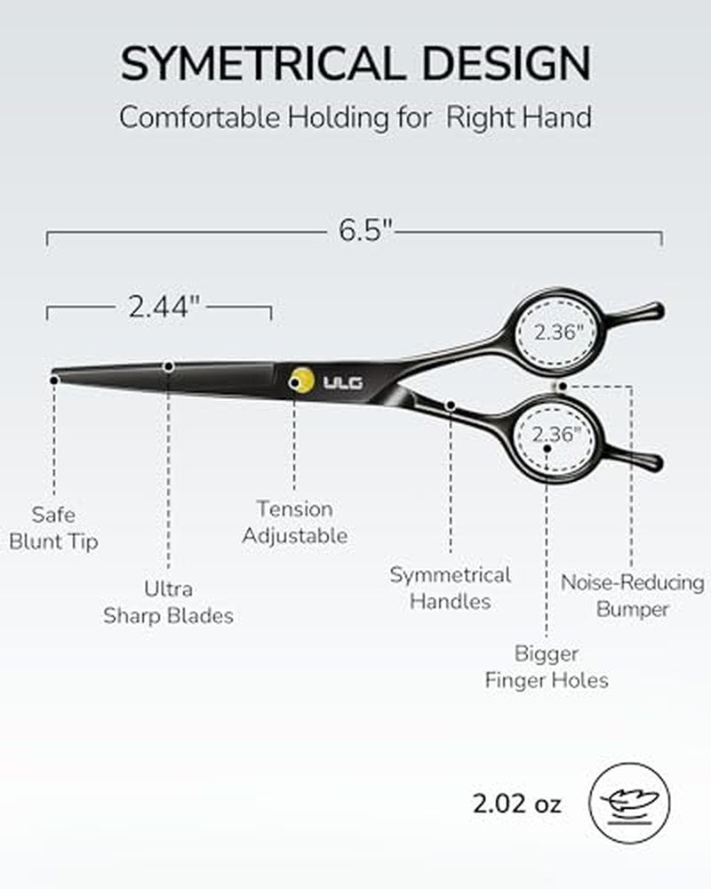 ULG 6.5” Professional Hair Cutting Scissors - Japanese Steel