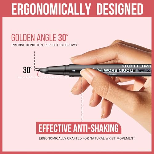 iMethod Curved Eyebrow Pen - Dual-Tip Microblading Brow Pencil Dark Brown