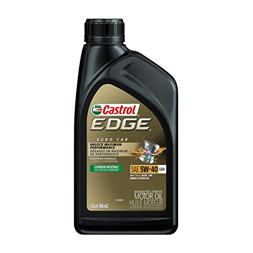 Castrol Edge Euro 5W-40 A3/B4 Advanced Full Synthetic Motor Oil, 1 Quart, Pack of 6