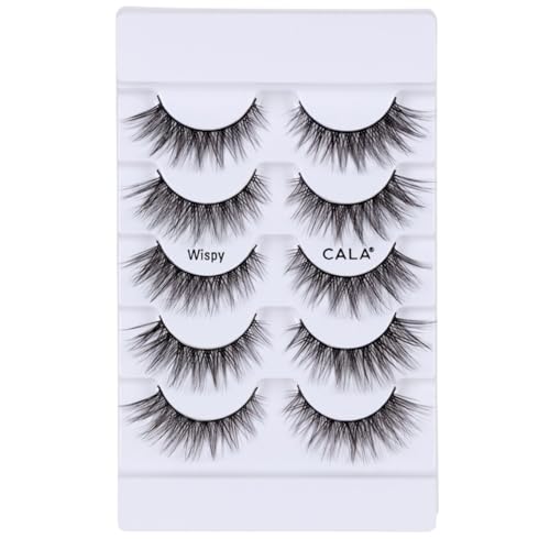 CALA Faux Mink Wispy Lashes 5-Pack | Lightweight Strip Lashes